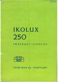 Zeiss Ikon Ikolux manual. Camera Instructions.